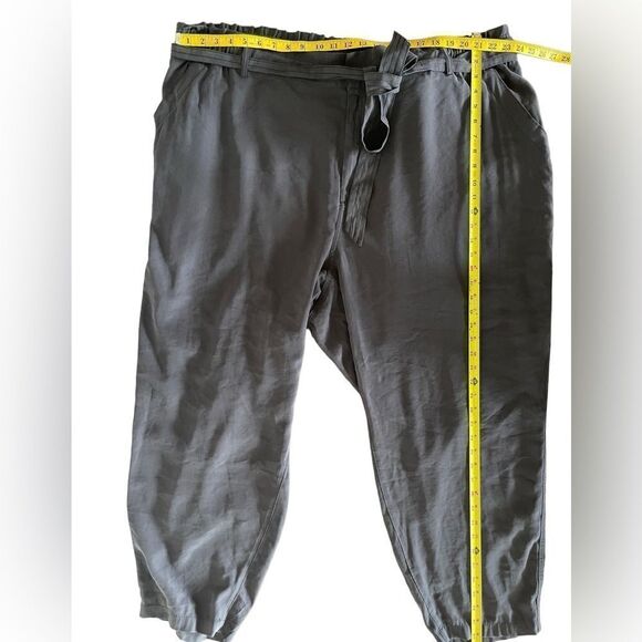 Old Navy bluish gray high rise flowy belted pants Sz 4X NEW - Picture 6 of 10